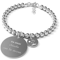 Bracciale 10 Buoni Propositi Donna in Acciaio DA OGGI CHIUDO CON LO STRESS